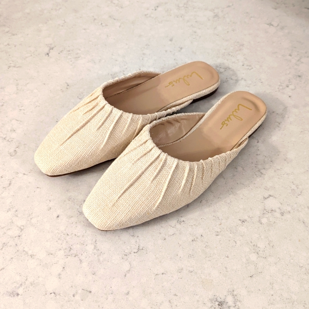 Lulus Saphira Mules in "Natural" - Size 7.5 - NEW